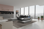 Aura Compact Sectional side angle penthouse