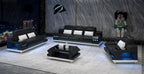 Celsius Modern Leather Sofa Set