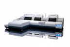 Celsius Mini Modern Leather Sectional - Reflection