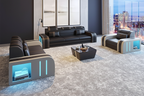 Luxury sectional sofa set with darker gray