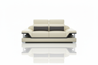 Taliya Leather Sofa Set - 2-seat loveseat with adjustable headrest and reflection