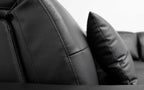 Univo Modern Leather Sectional with LED Lights